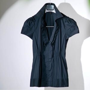 BCBG MAXAZRIA Short Sleeve Shirt Top - Size S